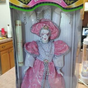 Elegant Pink and Silver Jester Doll